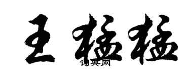 胡問遂王猛猛行書個性簽名怎么寫