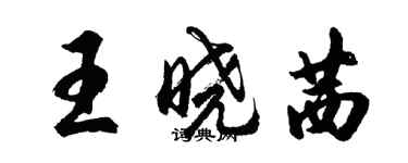 胡問遂王曉茜行書個性簽名怎么寫