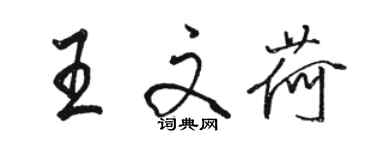 駱恆光王文荷行書個性簽名怎么寫