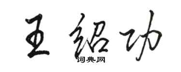 駱恆光王紹功行書個性簽名怎么寫