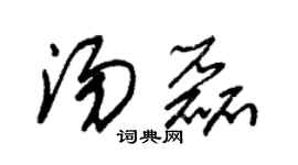 朱錫榮湯磊草書個性簽名怎么寫