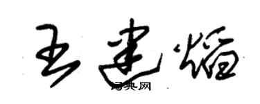 朱錫榮王建焰草書個性簽名怎么寫