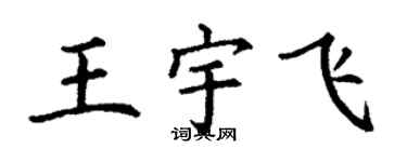 丁謙王宇飛楷書個性簽名怎么寫
