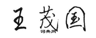駱恆光王茂國行書個性簽名怎么寫