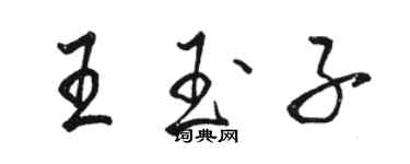 駱恆光王玉子行書個性簽名怎么寫