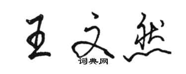 駱恆光王文然行書個性簽名怎么寫