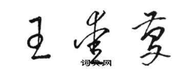 駱恆光王愛慶草書個性簽名怎么寫