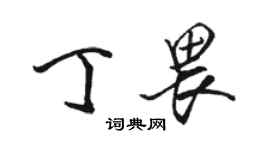 駱恆光丁畏行書個性簽名怎么寫