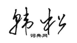 駱恆光韓松草書個性簽名怎么寫