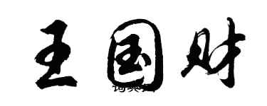 胡問遂王國財行書個性簽名怎么寫