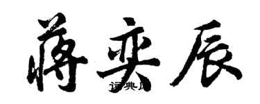 胡問遂蔣奕辰行書個性簽名怎么寫