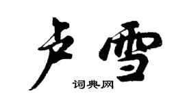 胡問遂盧雪行書個性簽名怎么寫