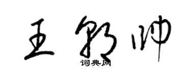 梁錦英王朝帥草書個性簽名怎么寫