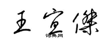 梁錦英王宜傑草書個性簽名怎么寫