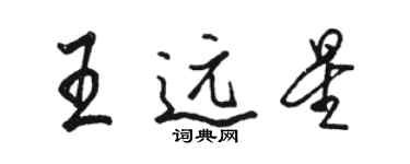 駱恆光王遠星行書個性簽名怎么寫