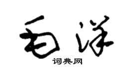 朱錫榮毛洋草書個性簽名怎么寫