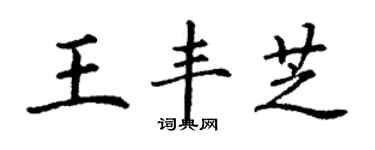 丁謙王豐芝楷書個性簽名怎么寫