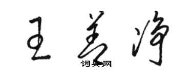 駱恆光王善淨草書個性簽名怎么寫