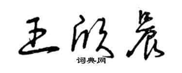 曾慶福王欣晨草書個性簽名怎么寫