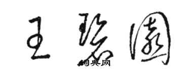 駱恆光王碧園草書個性簽名怎么寫