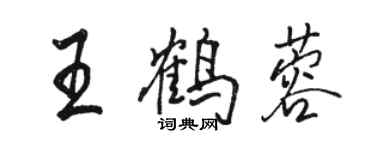 駱恆光王鶴蓉行書個性簽名怎么寫