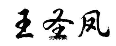 胡問遂王聖鳳行書個性簽名怎么寫