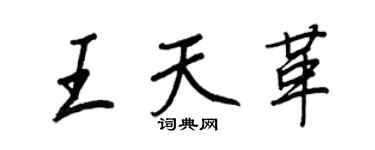 王正良王天革行書個性簽名怎么寫