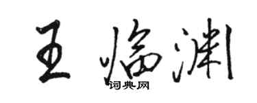 駱恆光王臨淵行書個性簽名怎么寫
