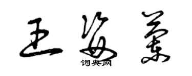 曾慶福王姿蘭草書個性簽名怎么寫