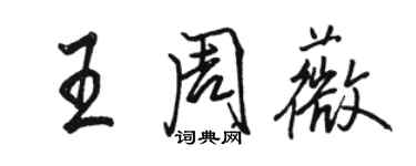 駱恆光王周薇行書個性簽名怎么寫
