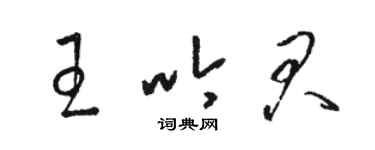 駱恆光王吟君草書個性簽名怎么寫