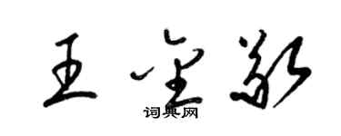 梁錦英王金敬草書個性簽名怎么寫