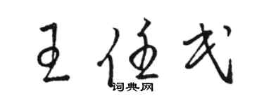 駱恆光王任民草書個性簽名怎么寫