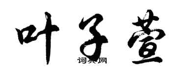 胡問遂葉子萱行書個性簽名怎么寫