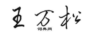 駱恆光王萬松行書個性簽名怎么寫
