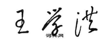 駱恆光王學洪草書個性簽名怎么寫