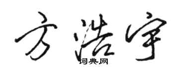 駱恆光方浩宇行書個性簽名怎么寫