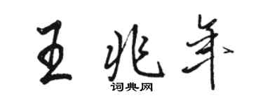 駱恆光王兆年行書個性簽名怎么寫
