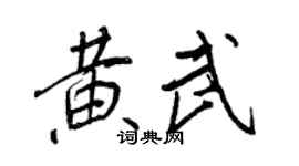 王正良黃武行書個性簽名怎么寫