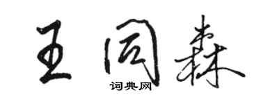 駱恆光王同森行書個性簽名怎么寫