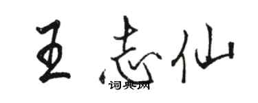 駱恆光王志仙行書個性簽名怎么寫