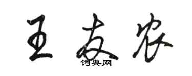 駱恆光王友農行書個性簽名怎么寫