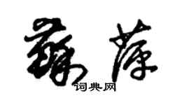 朱錫榮蘇萍草書個性簽名怎么寫