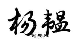 胡問遂楊韞行書個性簽名怎么寫