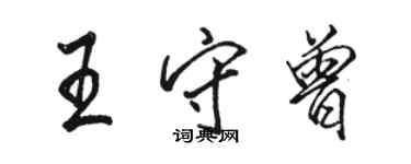 駱恆光王守曾行書個性簽名怎么寫