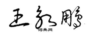 曾慶福王永鵬草書個性簽名怎么寫
