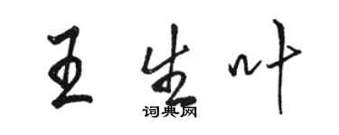 駱恆光王生葉行書個性簽名怎么寫