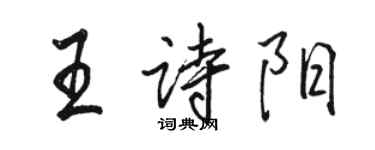 駱恆光王詩陽行書個性簽名怎么寫