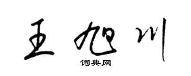 梁錦英王旭川草書個性簽名怎么寫