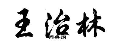 胡問遂王治林行書個性簽名怎么寫